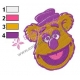 Fozzie Bear Muppets Embroidery Design